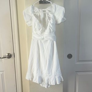 Lucy In The Sky white graduation dress
